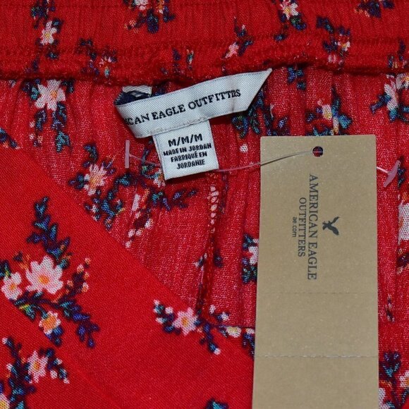American Eagle Outfitters Red Floral Flouncy Shorts Size M - Picture 3 of 8